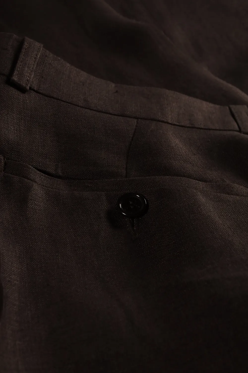Hollington pantalon Siza toile lin macchiato coupe ajustée