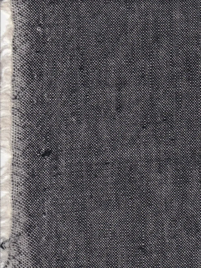Hollington toile pur lin gris rocher tissu 100% lin au mètre