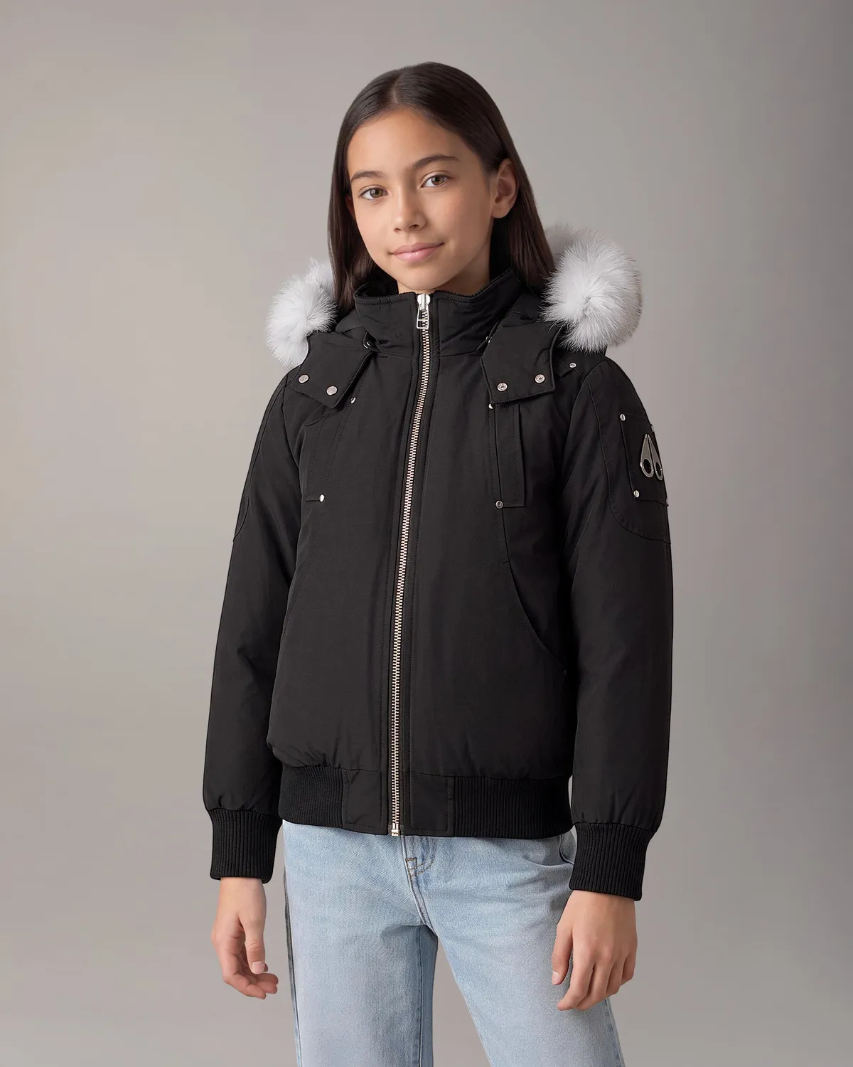Moose Knuckles Original Down Bomber blouson noir duvet enfant