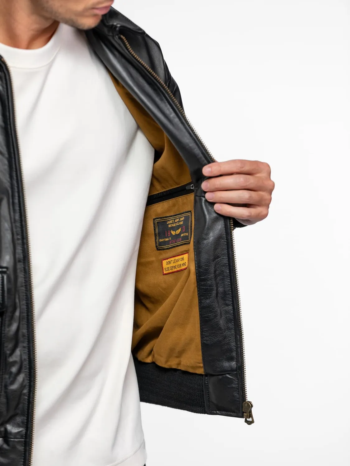 Daytona Dogue blouson cuir aviateur black vachette