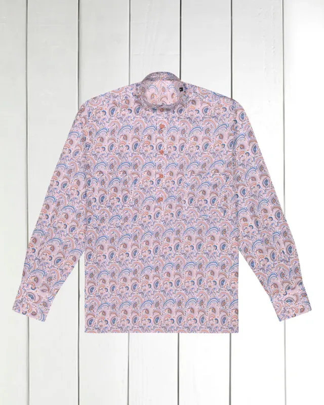 Hollington chemise coton Liberty paisley col mao