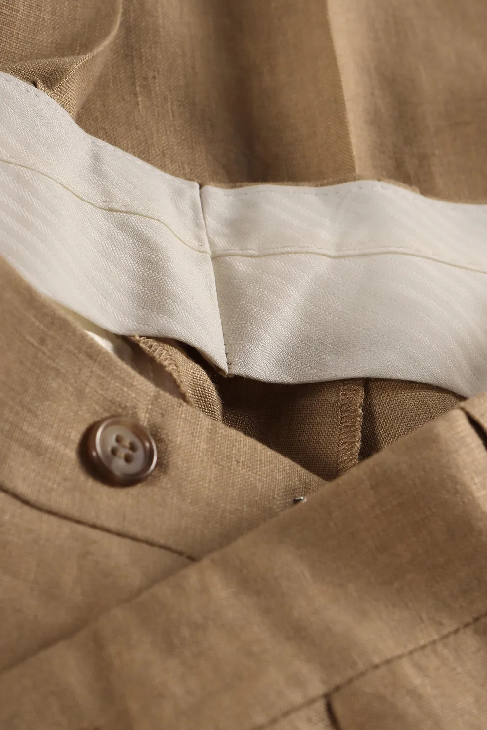 Hollington Siza café au lait pantalon lin taille 42