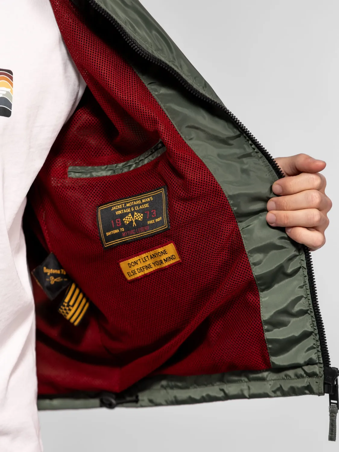 Daytona Irwin Veste racing légère noire bandes