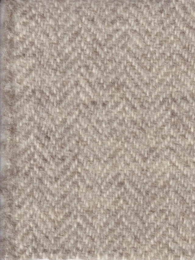 Hollington tissu chevrons mérinos écru non teint au mètre