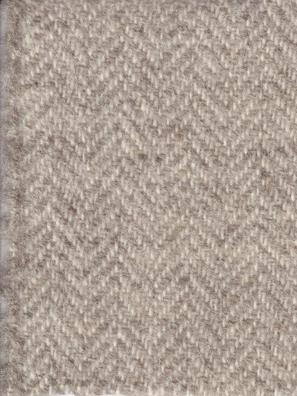 Hollington tissu chevrons mérinos écru non teint au mètre