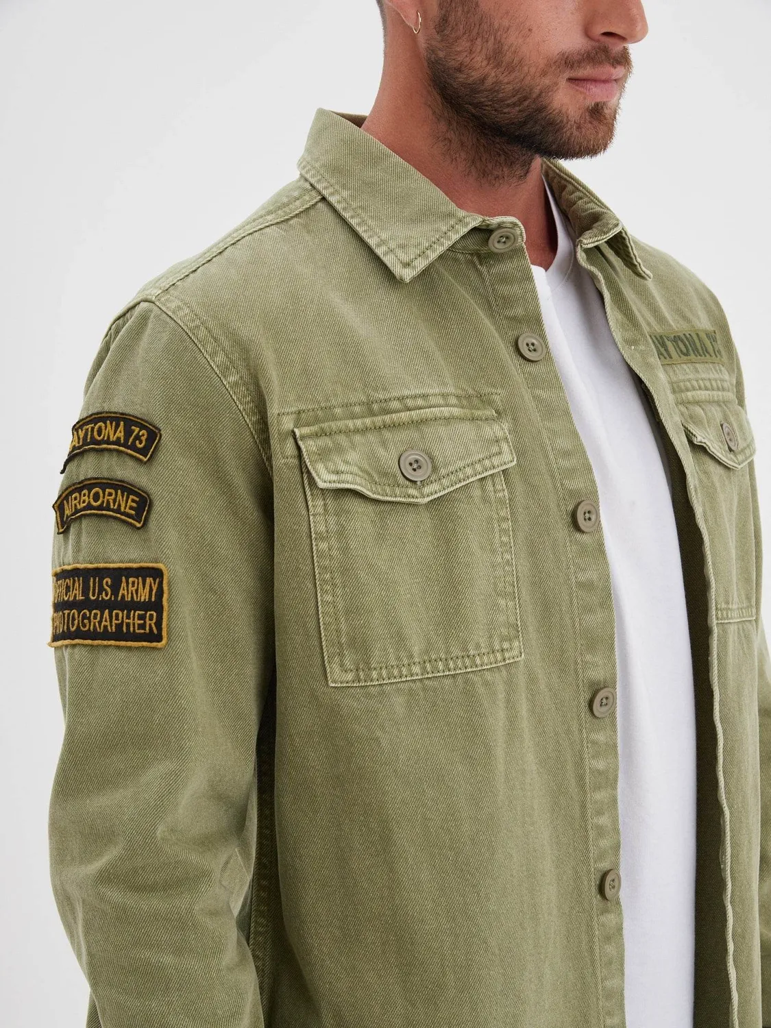 DAYTONA Melhart chemise militaire surchemise coton beige