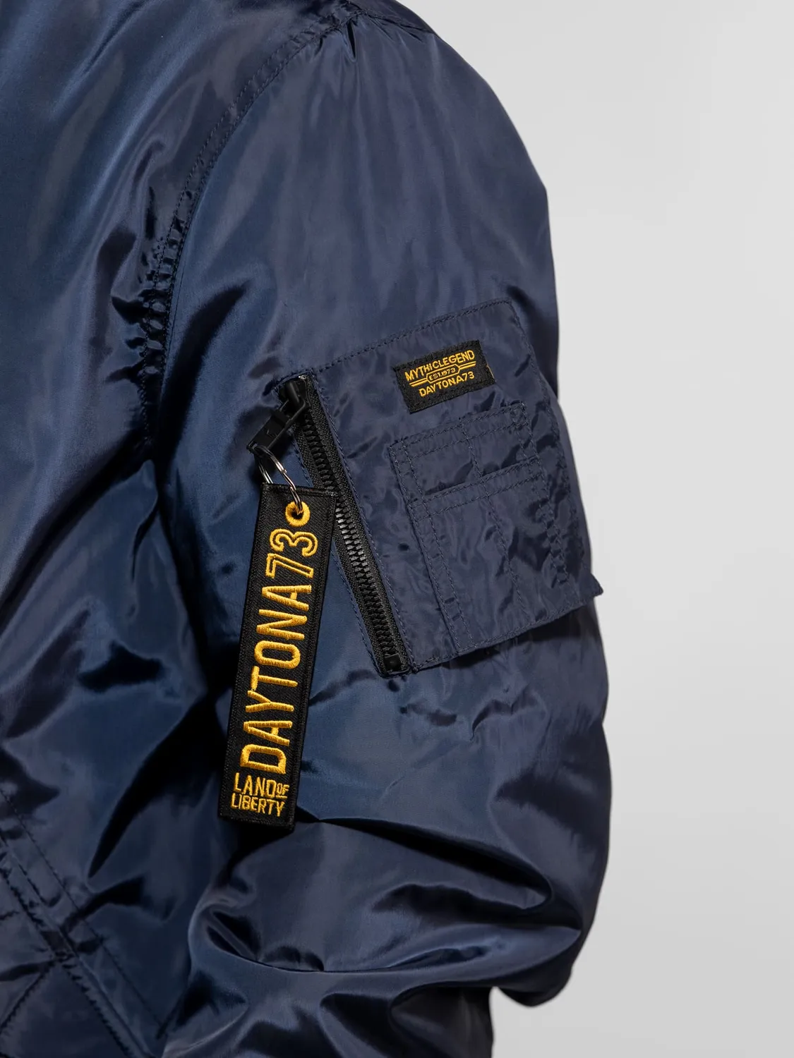 Daytona Ares bomber nylon MA-1 kaki doublure orange