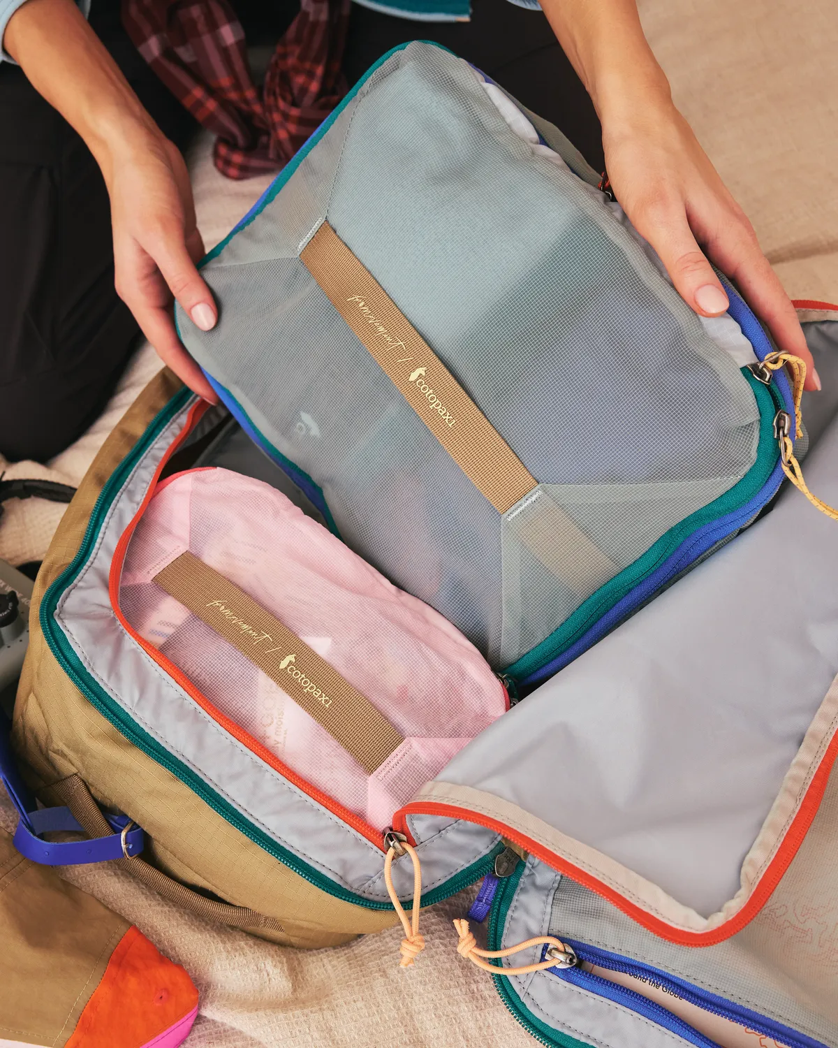 Cotopaxi Cubo Bundle cubes rangement Powder Pink extensible