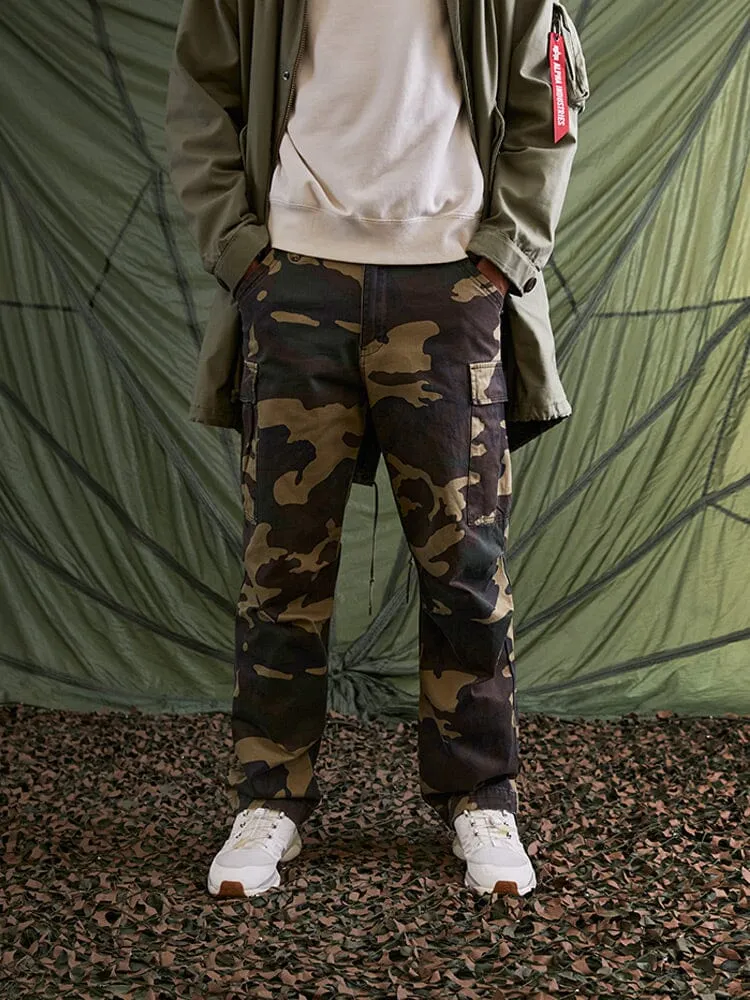 Alpha Industries M-65 pantalon cargo woodland camo