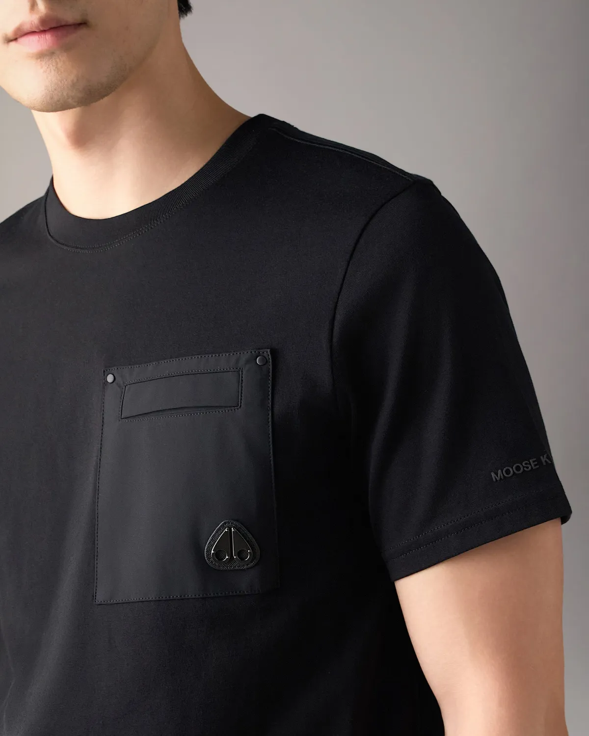 Moose Knuckles Dalon t-shirt noir coton homme