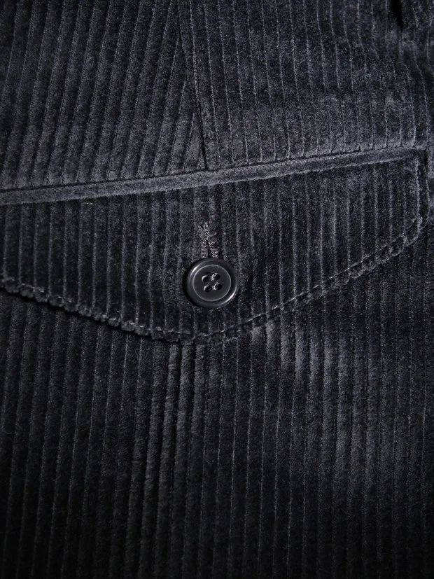 Hollington Jules wide pantalon velours noir laine