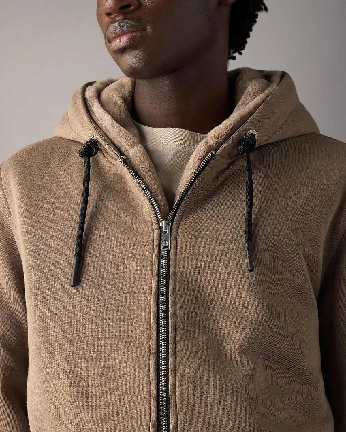 Moose Knuckles Classic Bunny hoodie molleton ashen