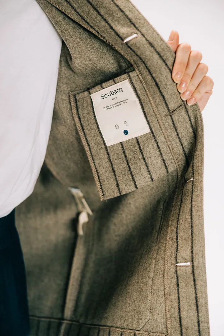 Soubacq Le Bleu Tailor veste de travail drap laine