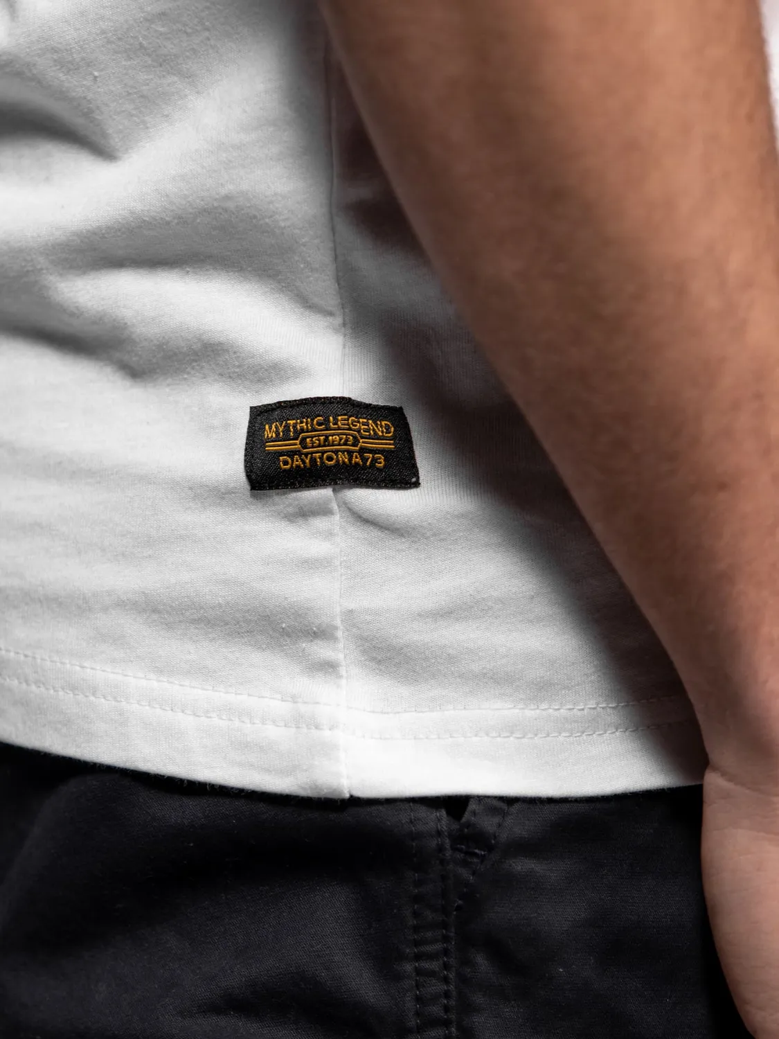 Daytona Rusk t-shirt coton big race blanc