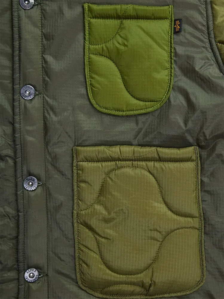 Alpha Industries Chore Coat veste femme verte matelassée