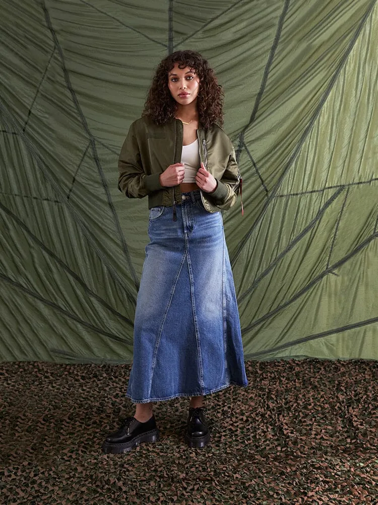 Alpha Industries L-2B Cropped Gen II bomber femme OG-107 Green léger