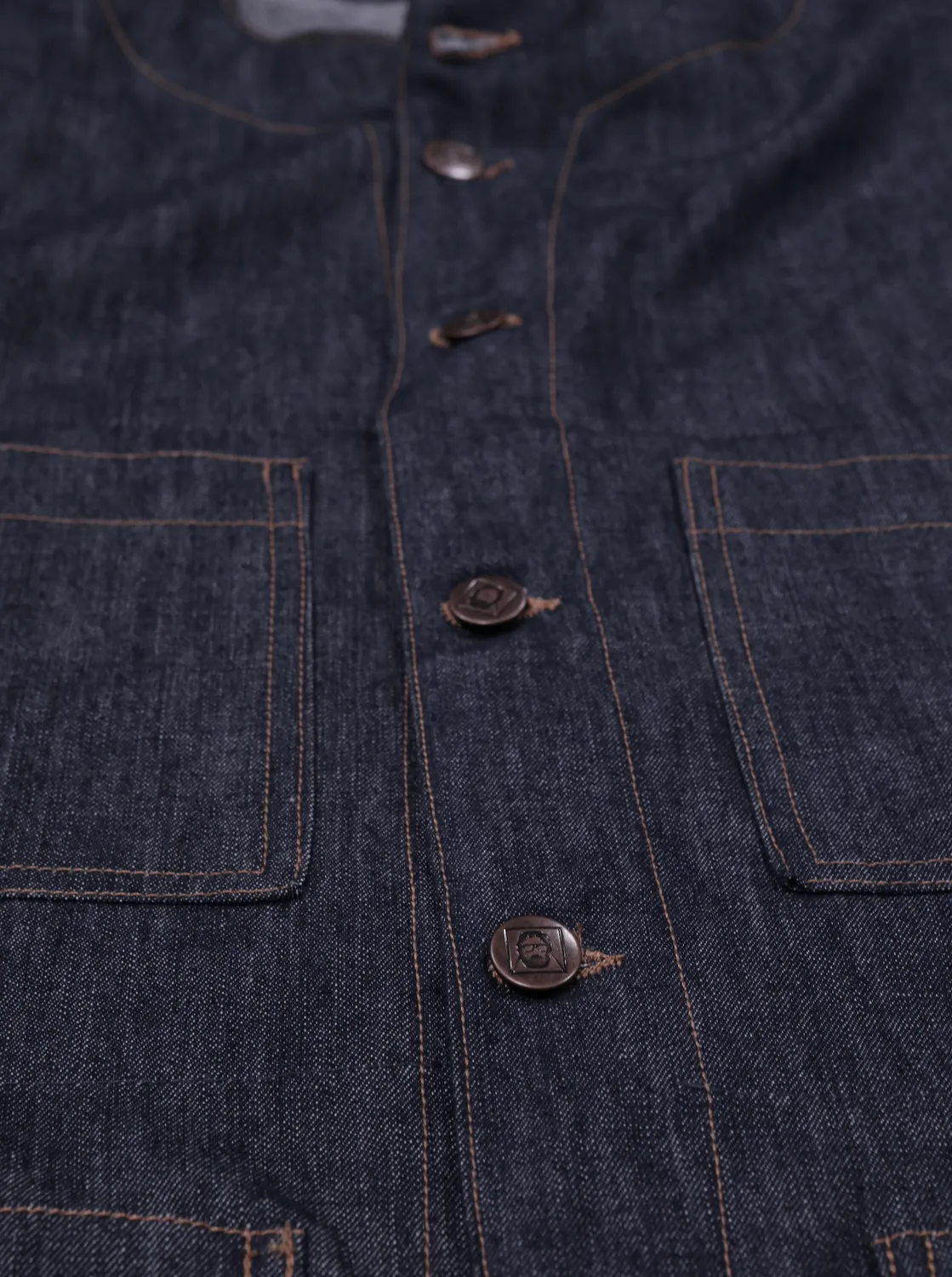 HOLLINGTON Indigo veste sans manches denim taille 44