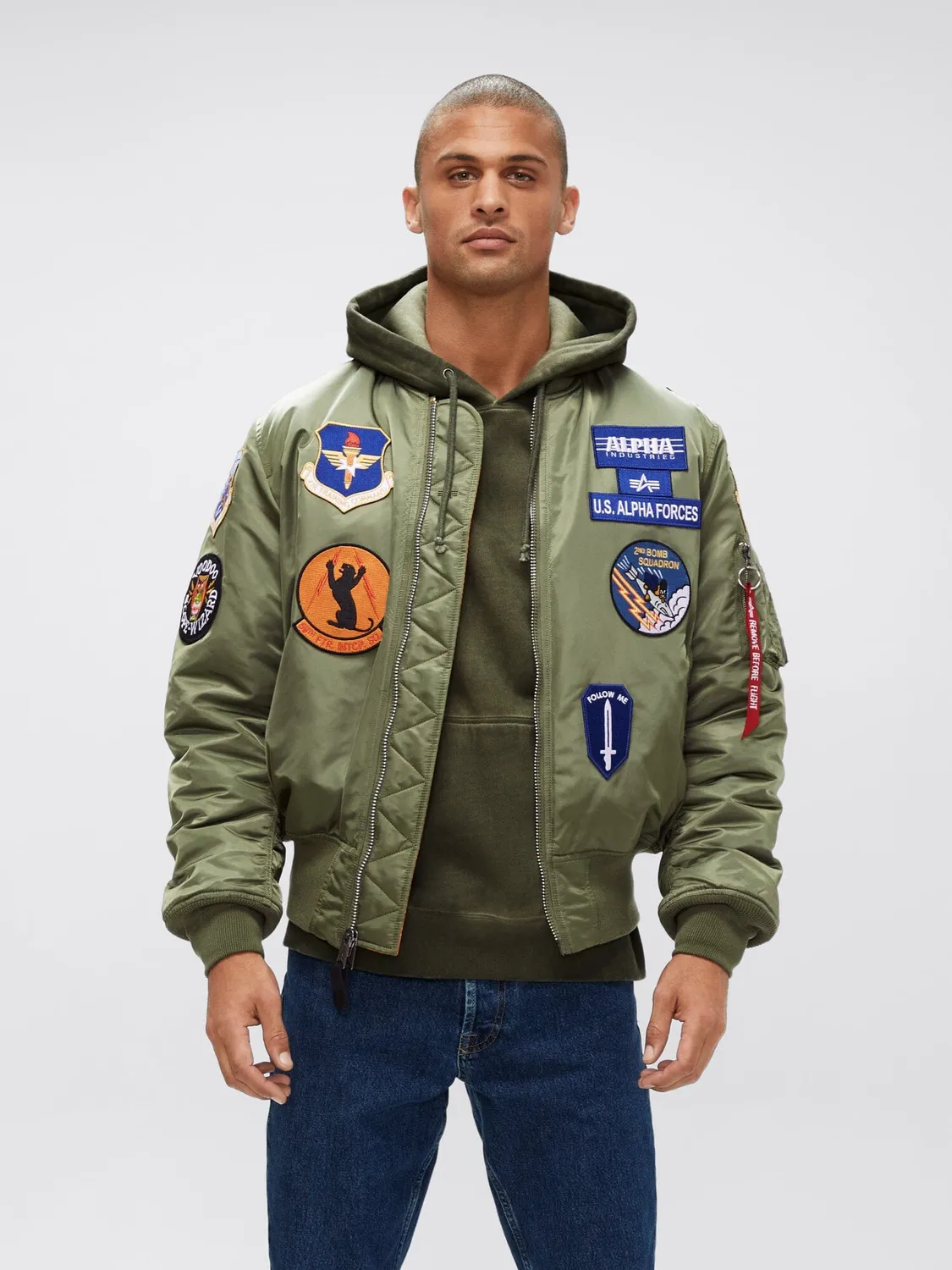 Alpha Industries MA-1 Squadron blouson réversible sage