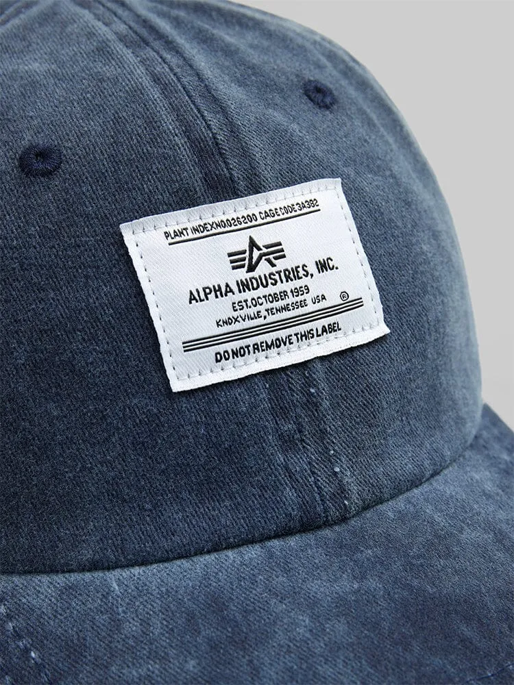 Alpha Industries Battlewash Casquette noire coton twill