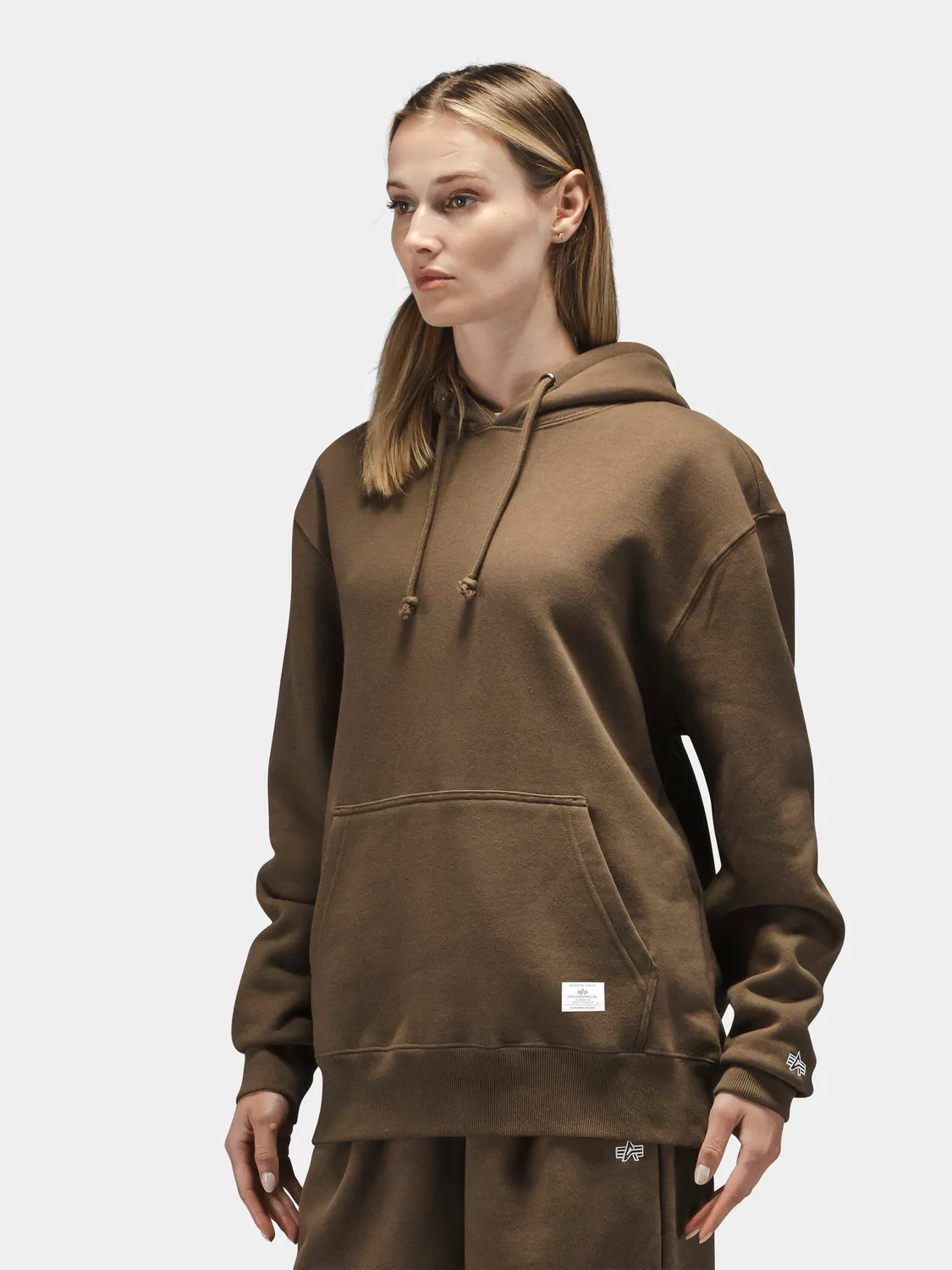 Alpha Industries Essential hoodie espresso coton