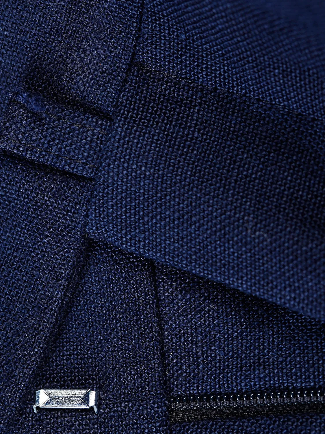 HOLLINGTON pantalon Siza coupe italienne toile lin natté marine 38