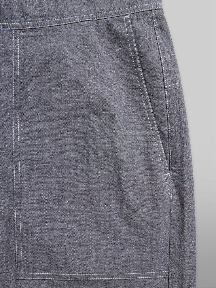 Alpha Industries Wide Leg pantalon large coton gris bleu