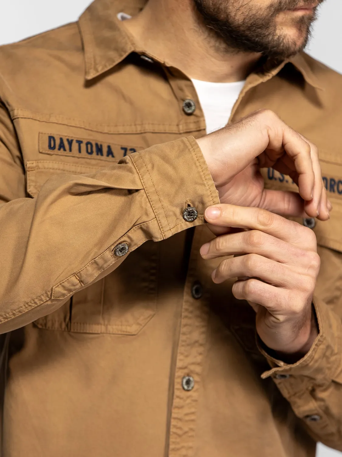 Daytona Lemoore chemise militaire coton beige delave