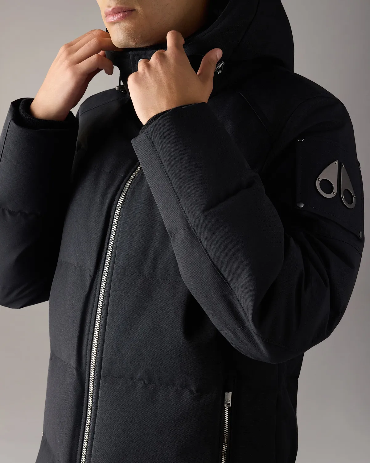 Moose Knuckles Banff Down Jacket doudoune noir mi-long