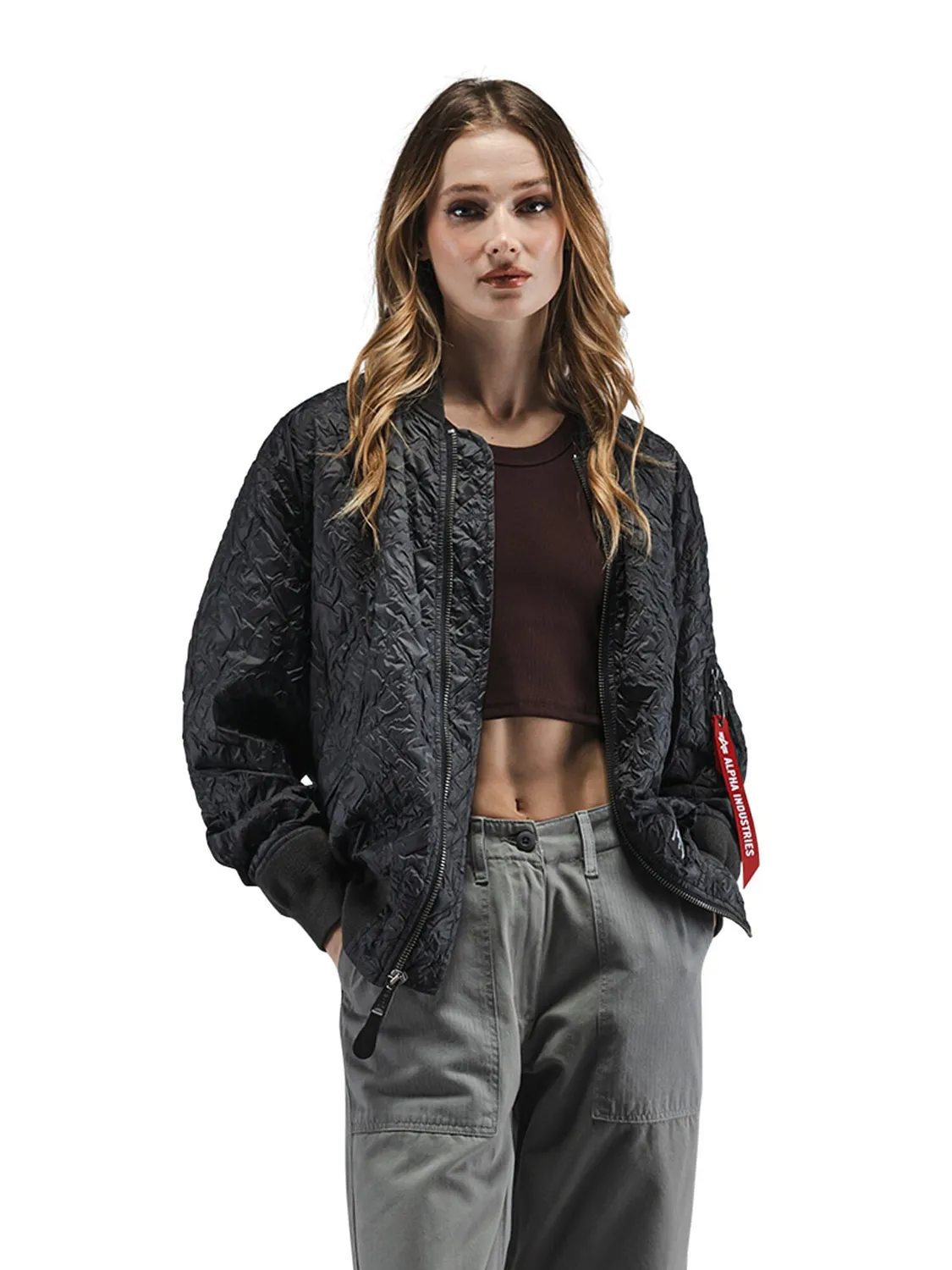 Alpha Industries L-2B Bubble blouson Charcoal femme