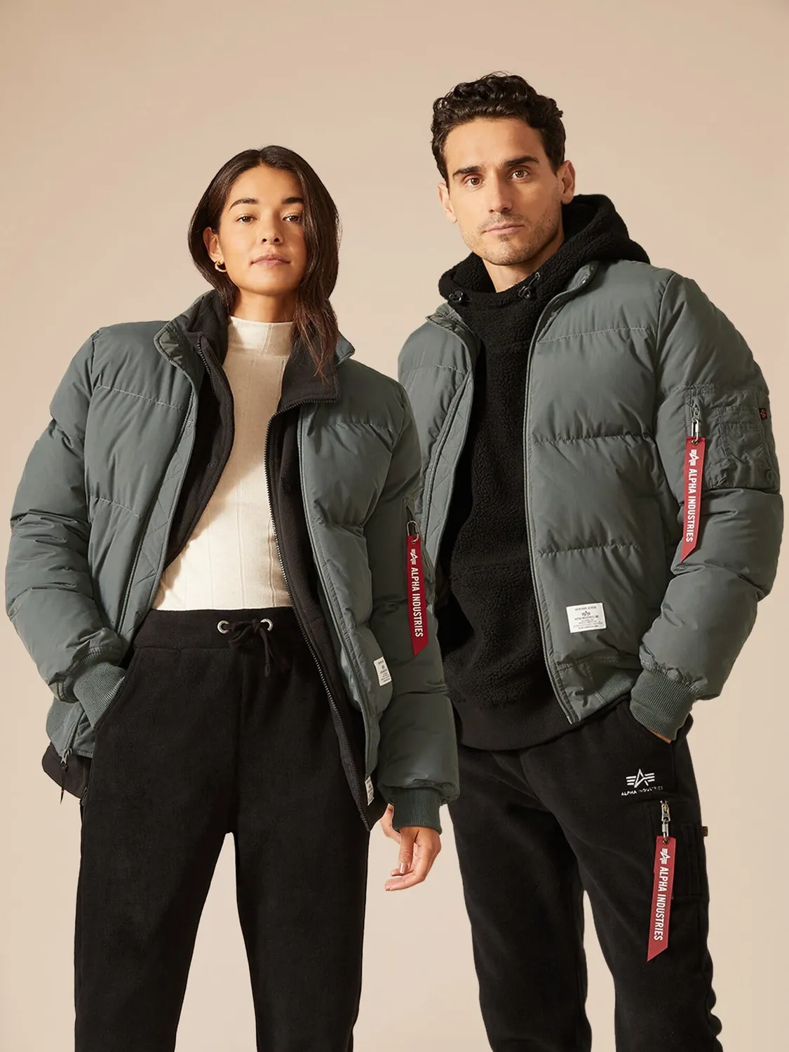 Alpha Industries MA-1 Quilted bomber Gunmetal matelassé