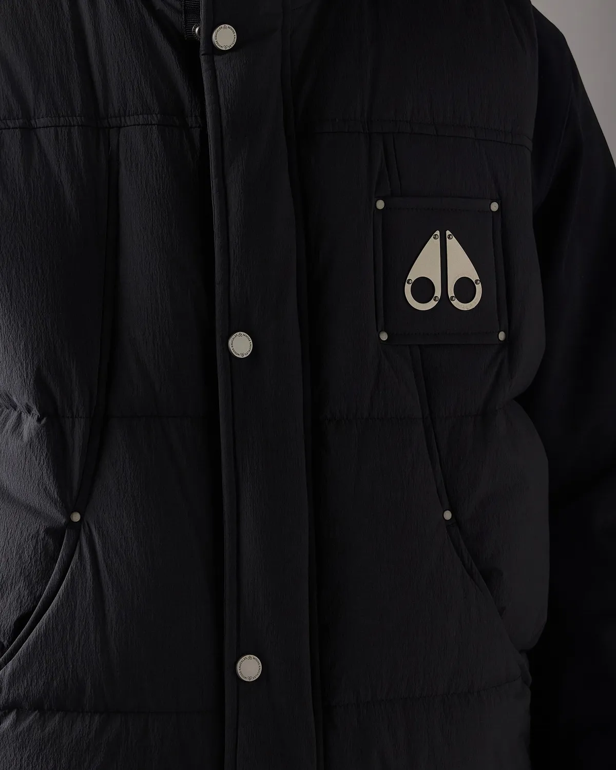 Moose Knuckles Everest gilet puffer duvet noir
