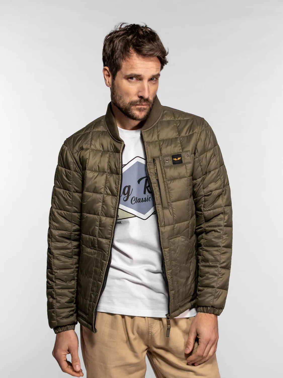 DAYTONA Clarion bomber nylon matelassé kaki léger