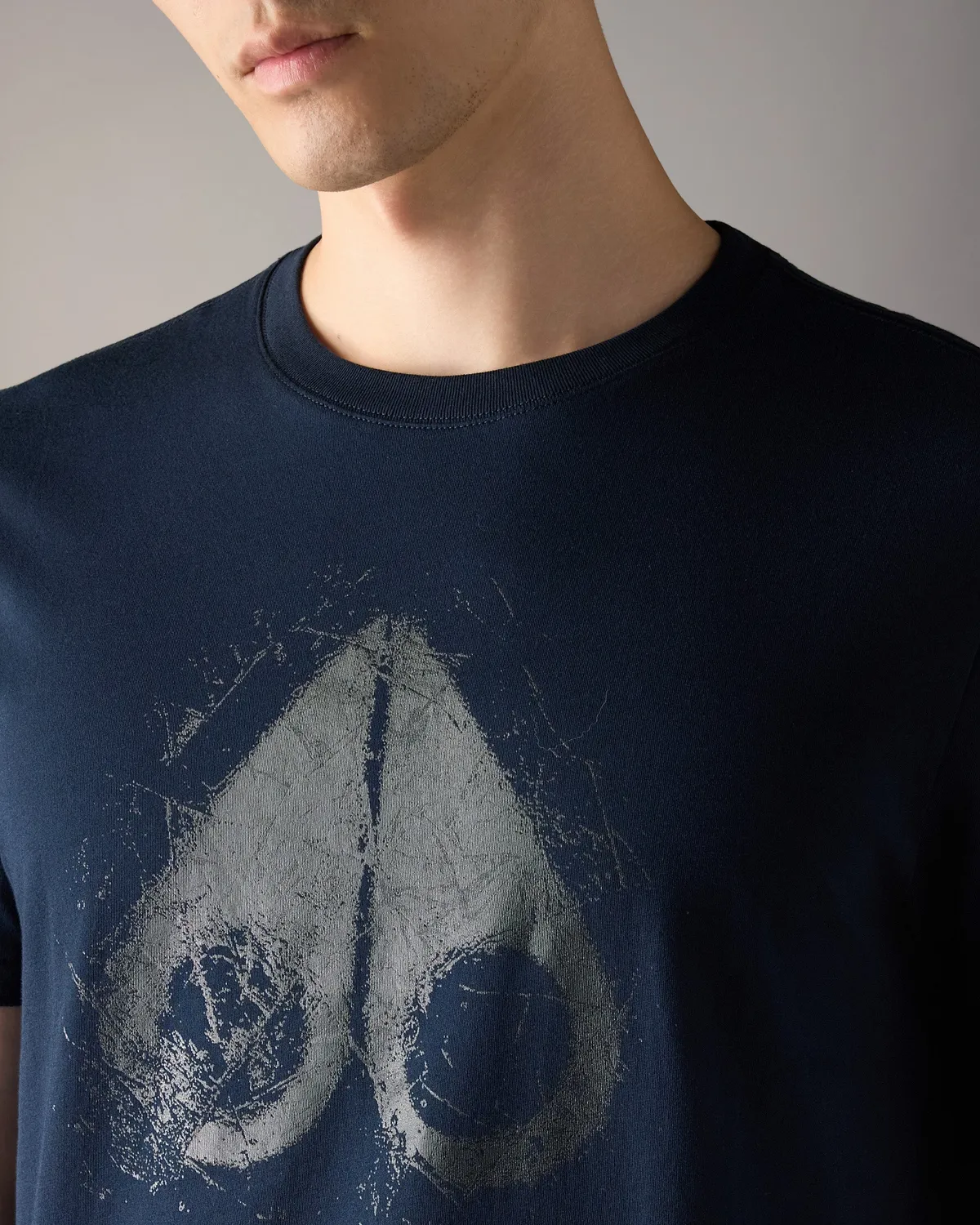 Moose Knuckles Icebreak t-shirt logo bleu marine