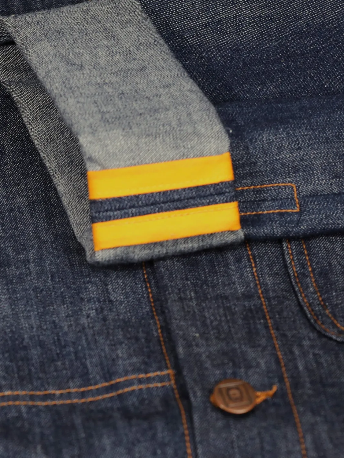 Hollington Naipaul veste denim indigo col officier 42