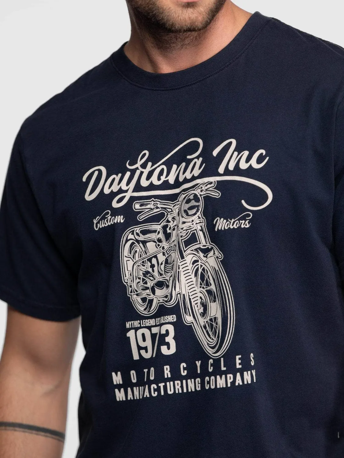 DAYTONA Sherbrooke t-shirt moto coton navy