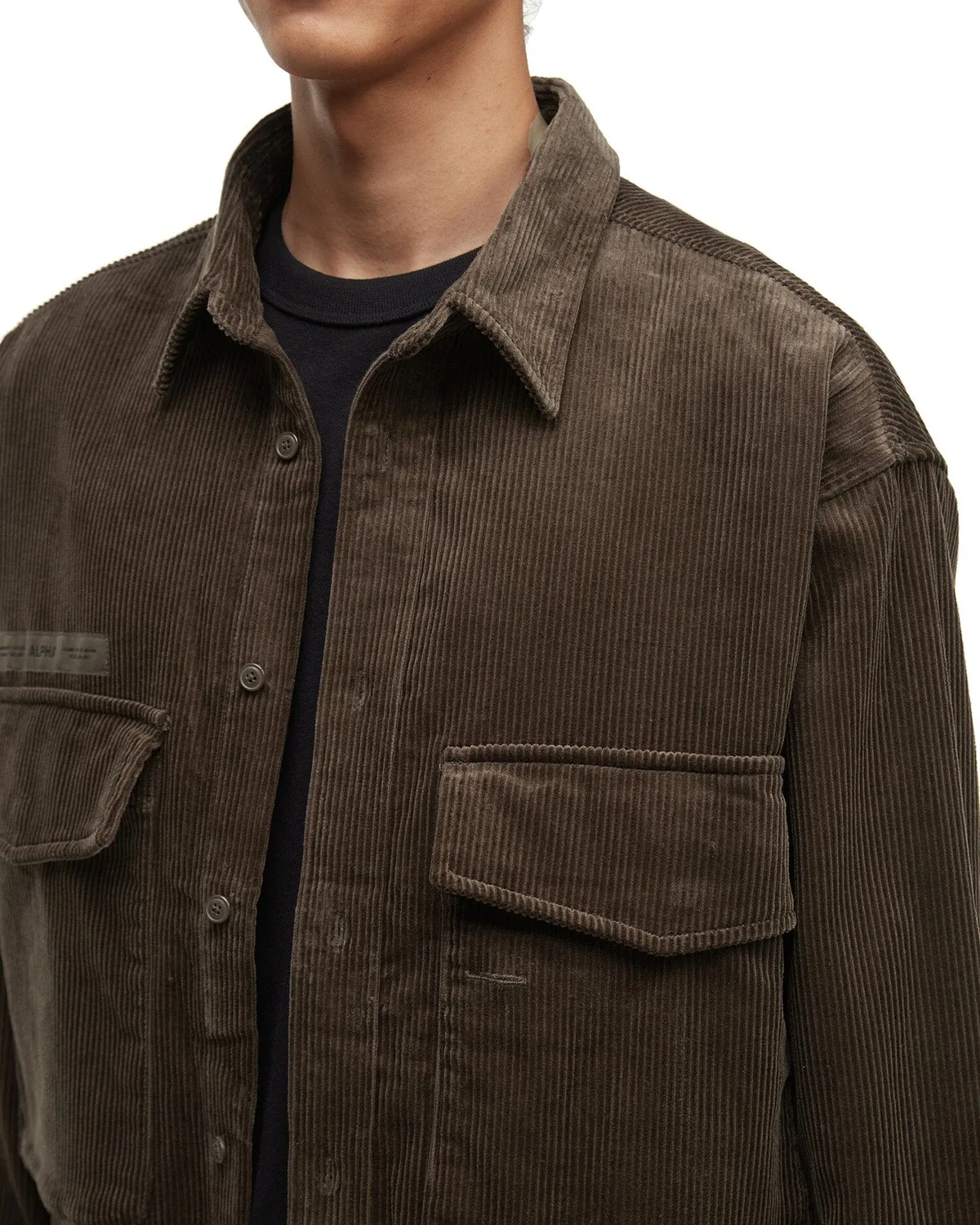 Alpha Industries UNFRM chemise velours coton gris