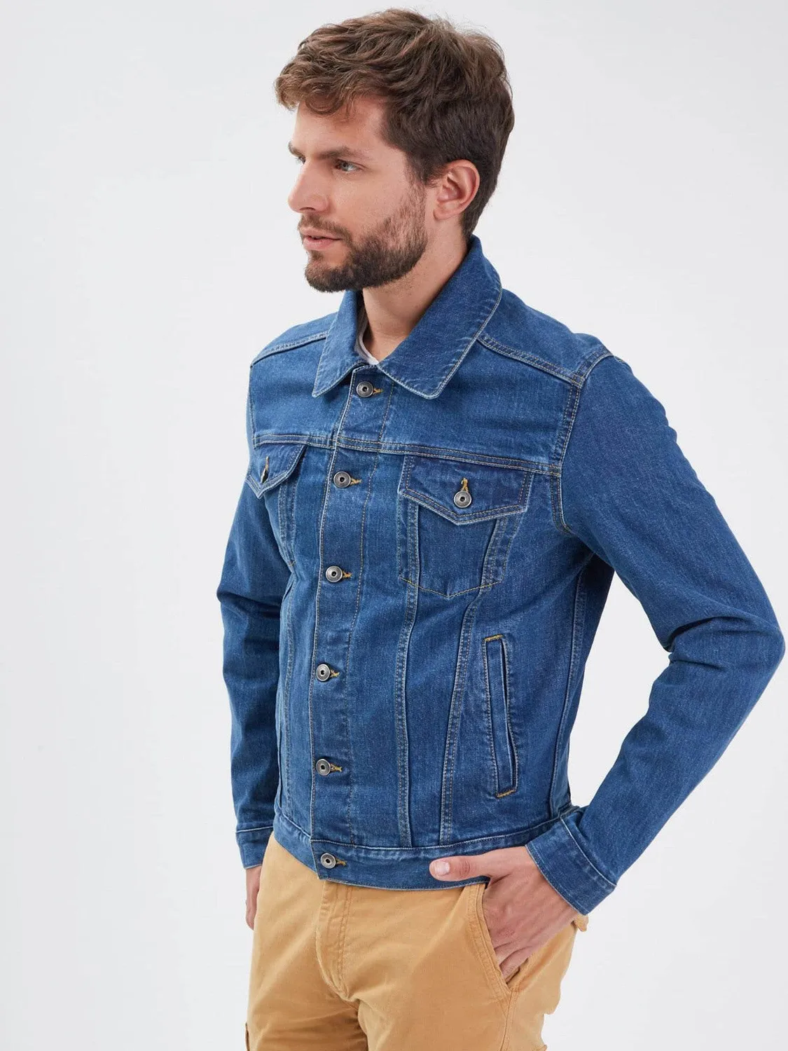 Daytona Baker veste jean homme Raw Indigo denim stretch