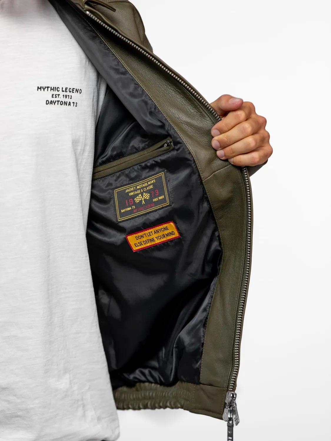 DAYTONA Dekalb blouson cuir oversize noir