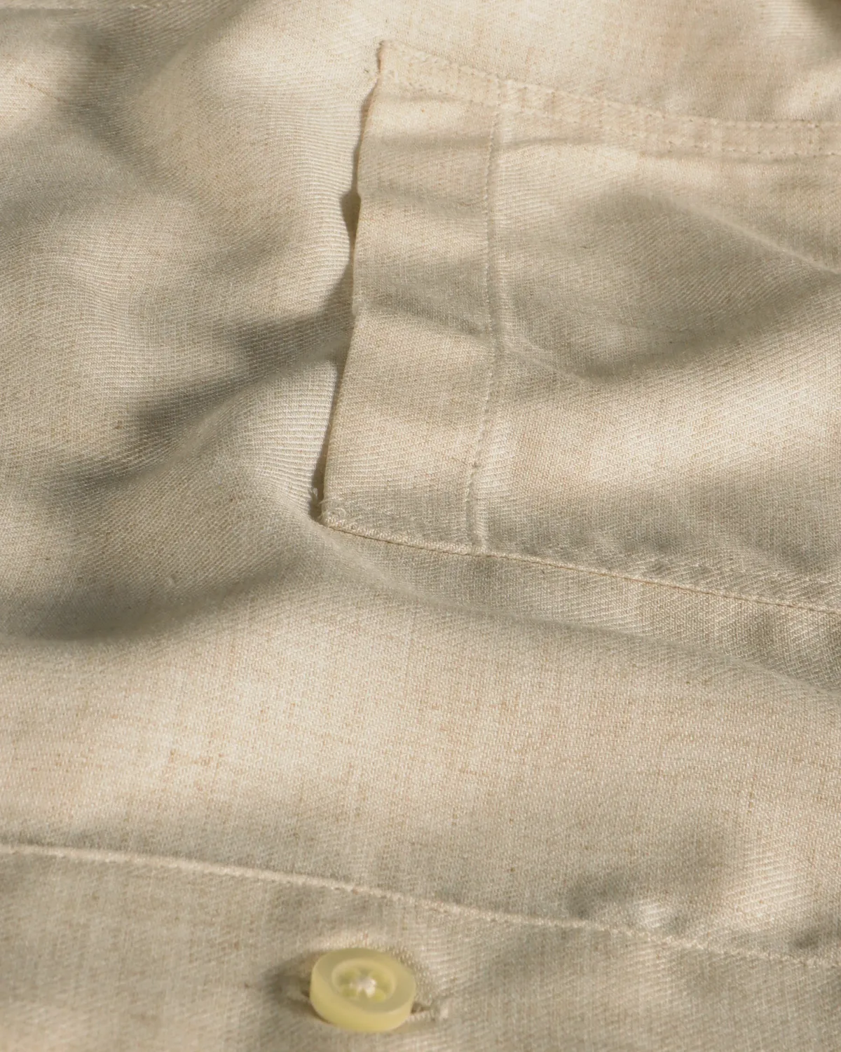 Hollington chemise col mao éco-viscose grège taille L