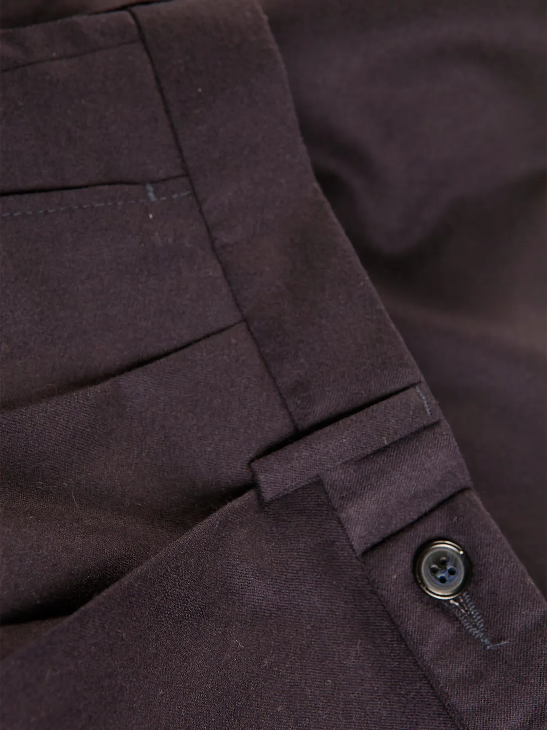 Hollington Luca pantalon à plis laine extensible bleu marine