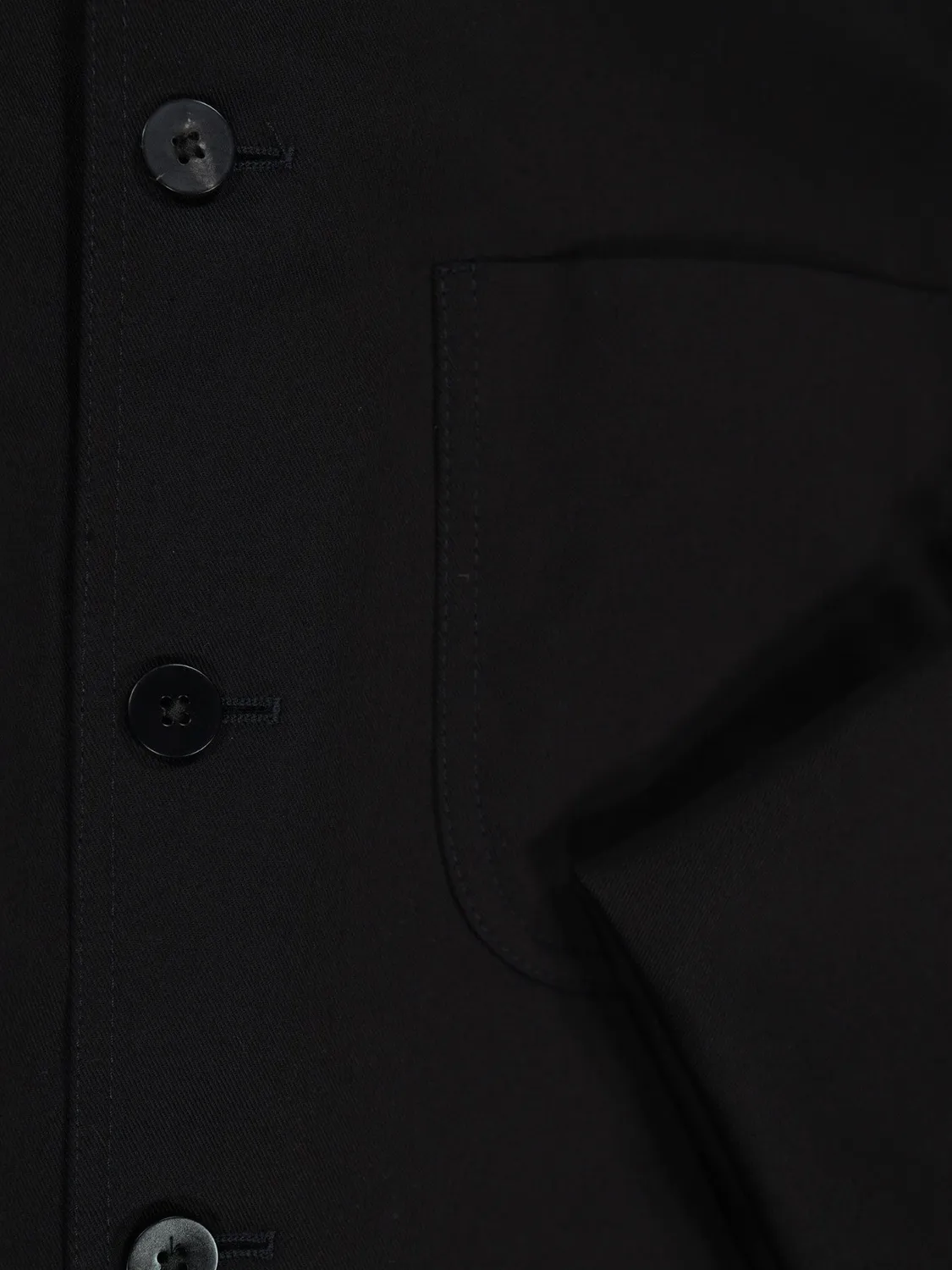 Hollington Lyon veste coton stretch noire col charpentier