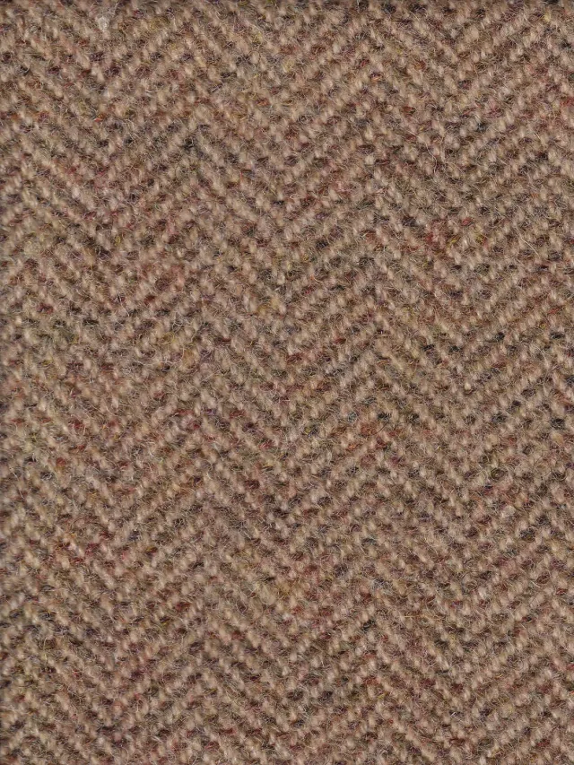 Hollington tweed chevrons tissu laine bracken green au mètre