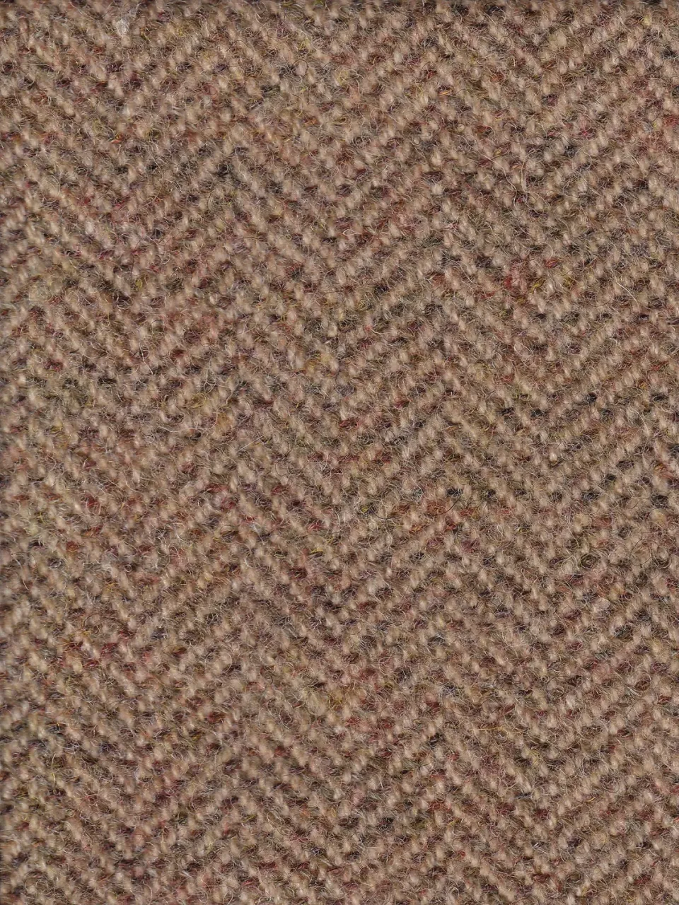 Hollington tweed chevrons tissu laine bracken green au mètre