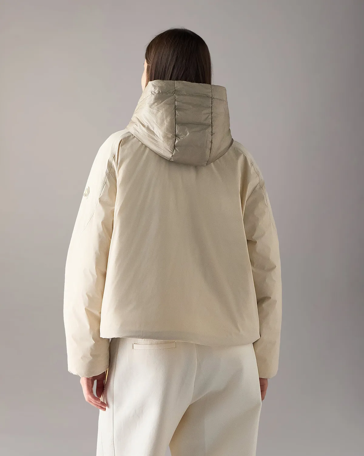 Moose Knuckles Tegan Down Bomber veste alabaster légère