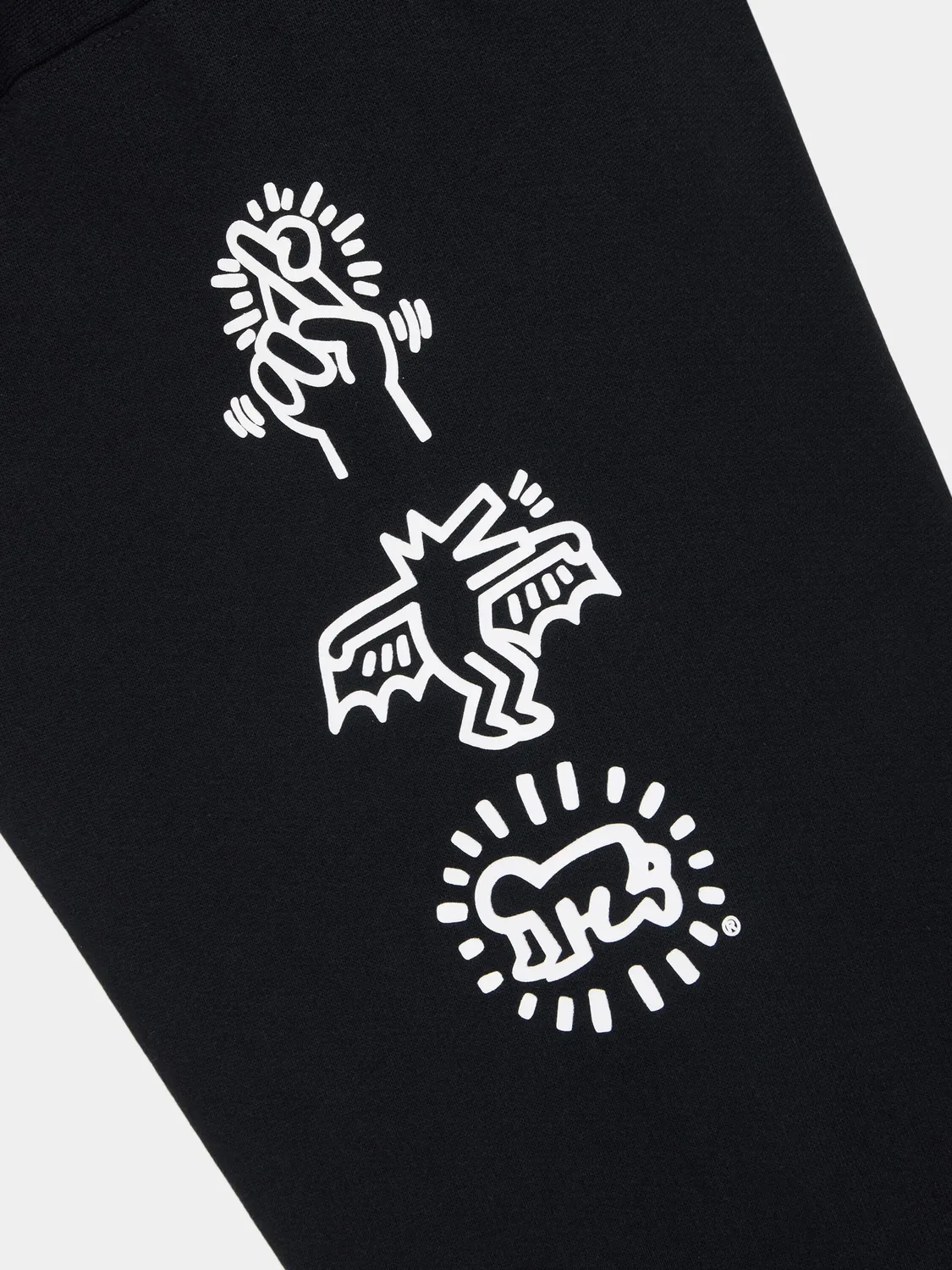 Keith Haring X Alpha New York Graphic Hoodie sweat noir
