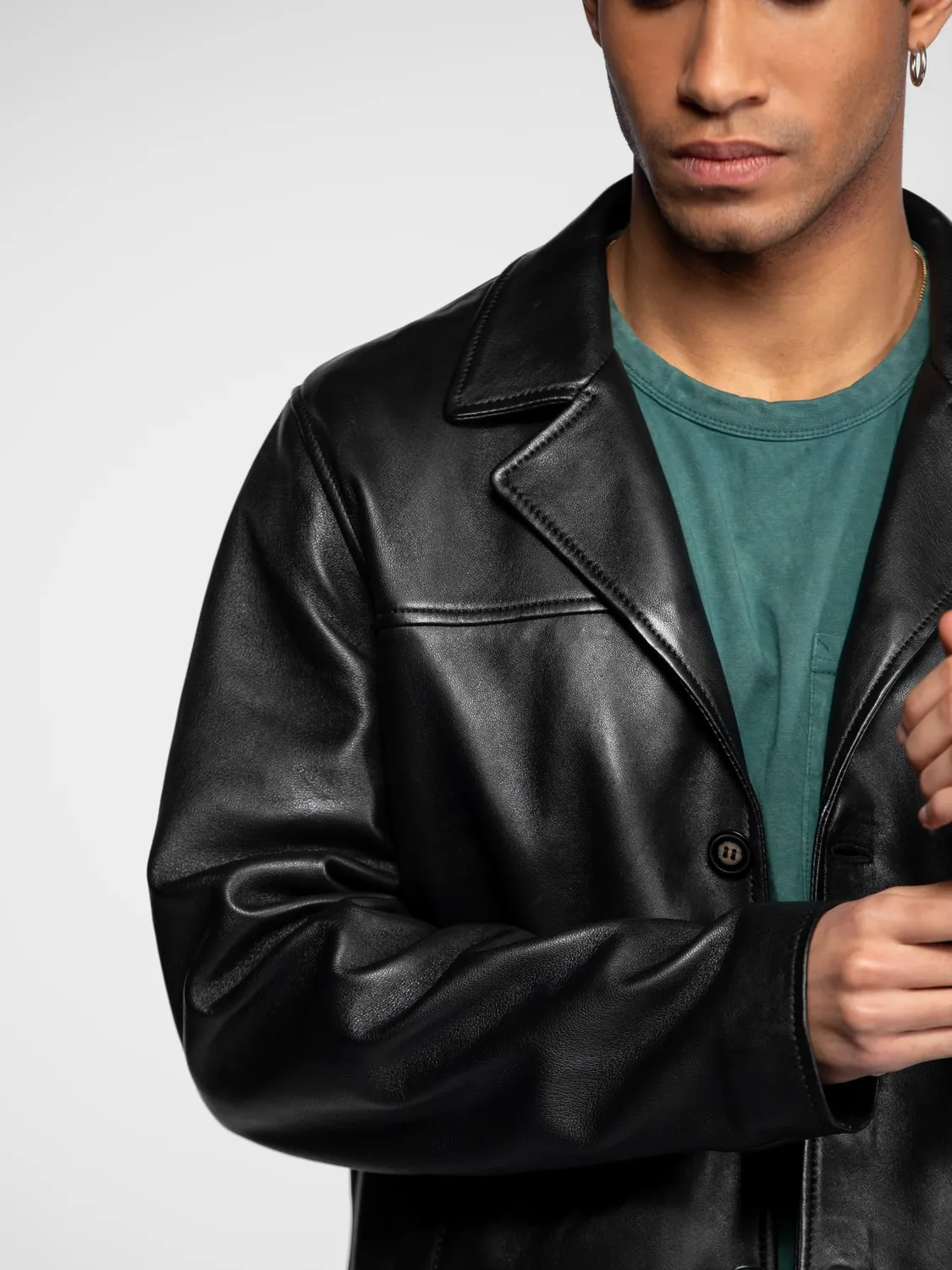 Daytona Dodge veste cuir homme noir agneau regular