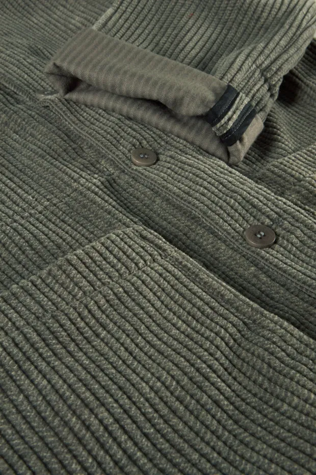 Hollington veste Naipaul col officier velours gris