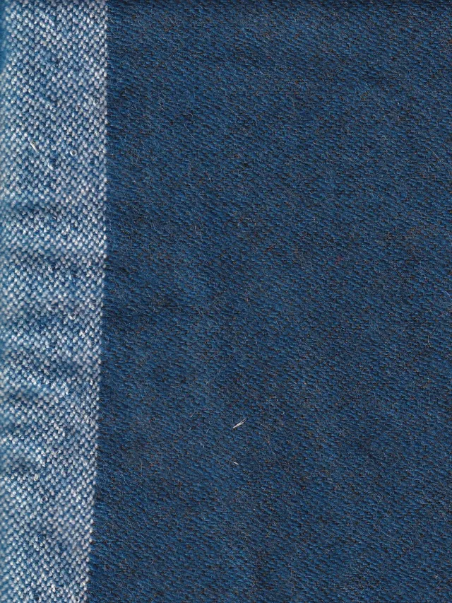 Hollington tissu toile laine double-face brun or bleu