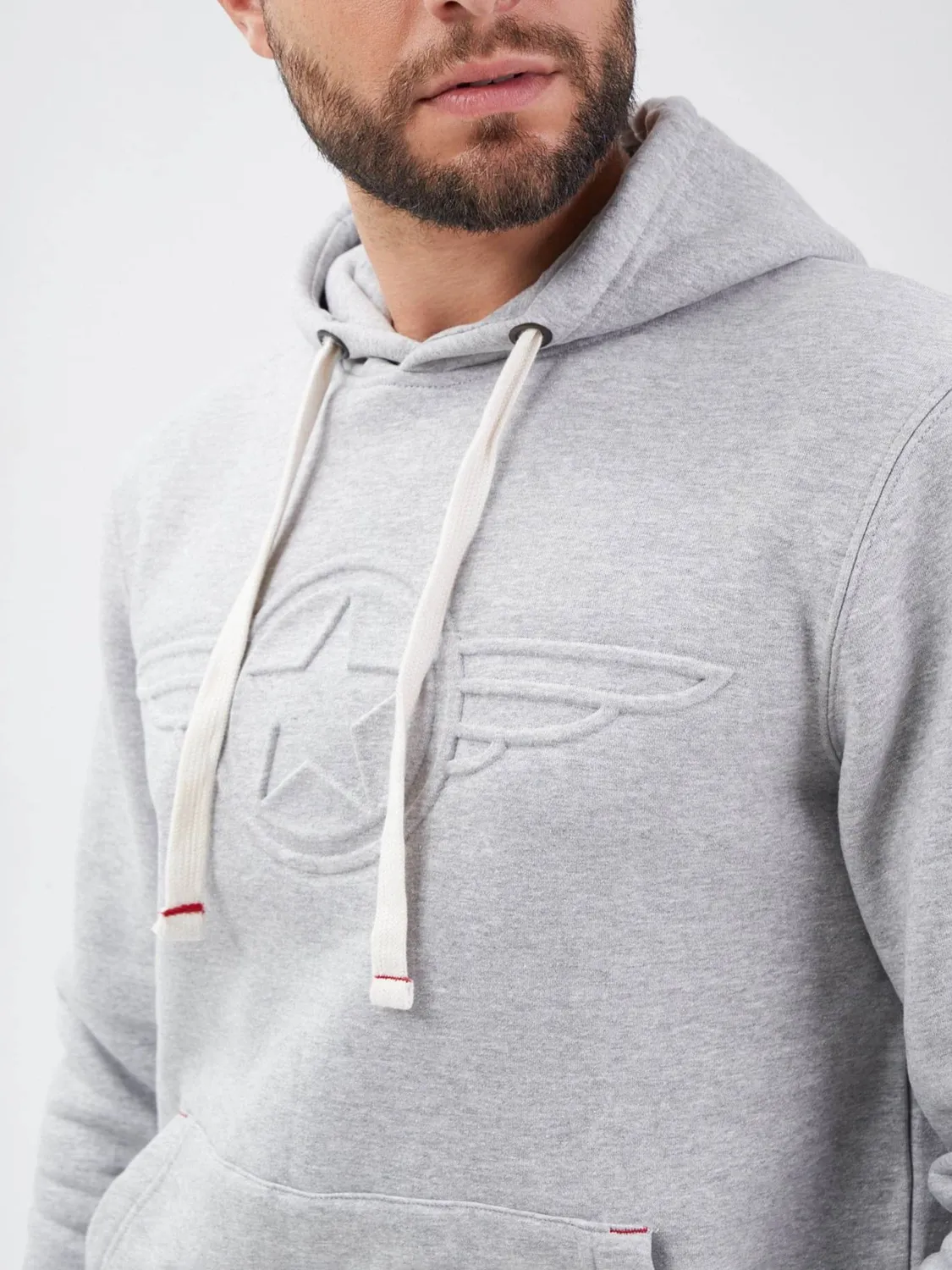 DAYTONA Wings sweat capuche coton kaki aviateur