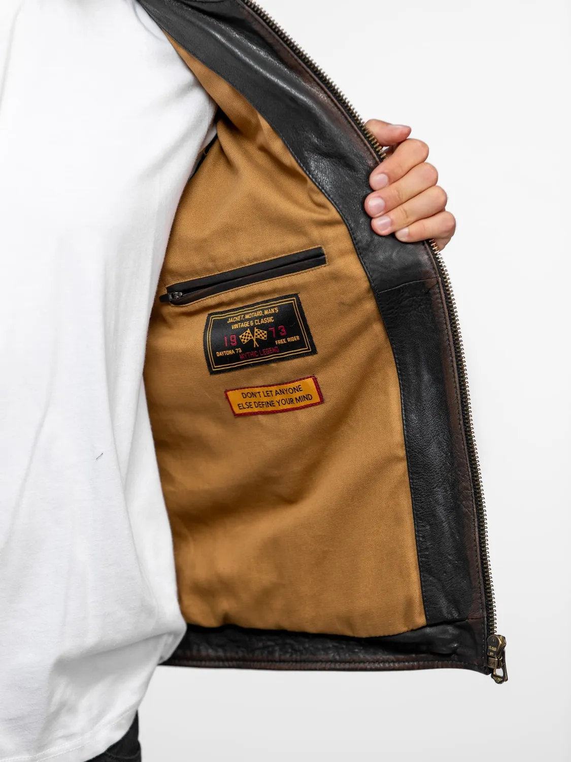 DAYTONA Martinez Blouson moto cuir agneau noir